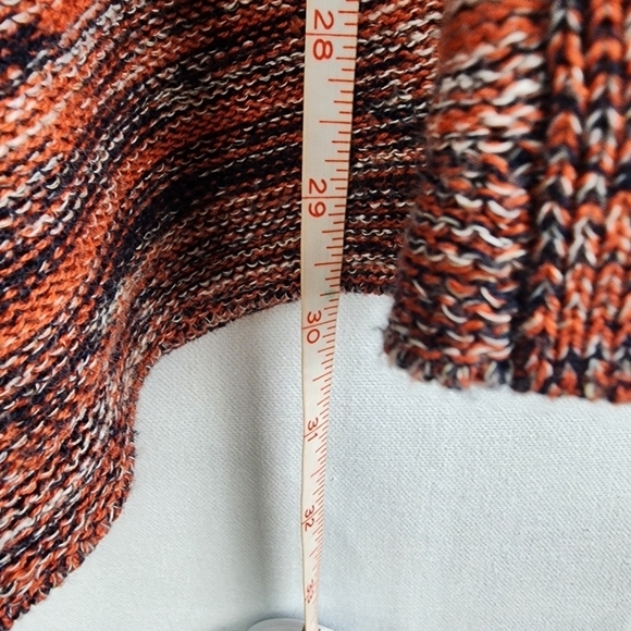 J. Jill Pure Jill Campari Marled Space Dyed V-Neck Pullover Sweater Size Medium - Picture 7 of 7